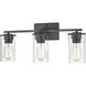 Verlana 3 Light 22 inch Matte Black Bathroom Vanity Light Wall Light